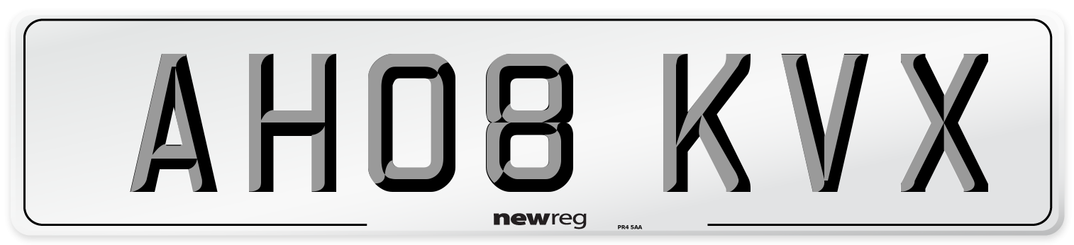 AH08 KVX Number Plate from New Reg